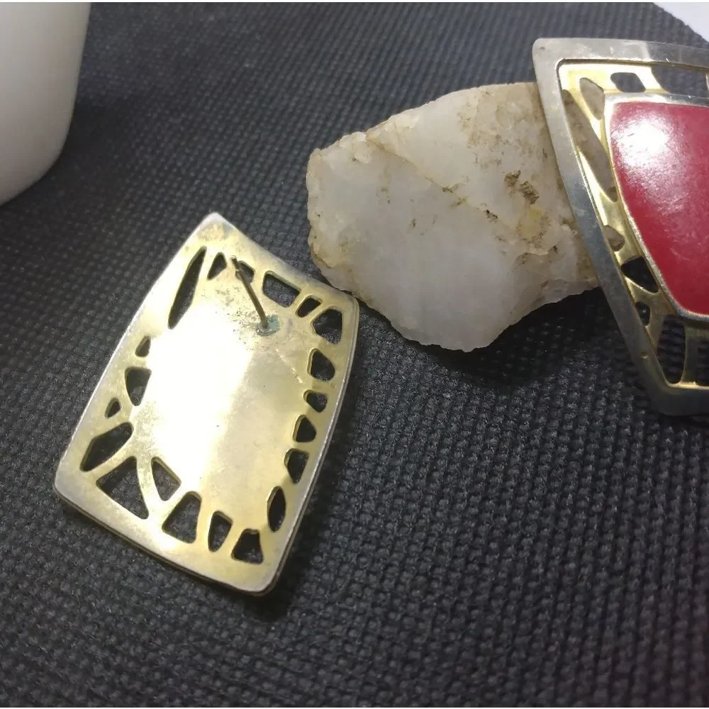 Assymetrical 1980 geek earrings‎